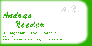 andras nieder business card